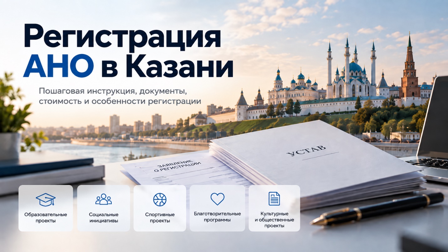 Регистрация АНО в Казани и Республике Татарстан