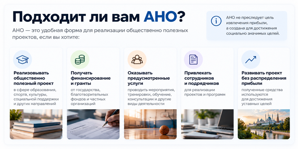 Подходит ли вам АНО: ключевые возможности формы организации